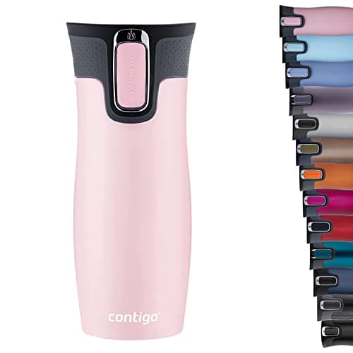 Contigo Unisex's West Loop Autoseal Thermobecher, Edelstahl Isolierbecher, Kaffeebecher to Go, BPA frei, auslaufsicherer Reisebecher mit Easy-Clean-Deckel, hält bis zu 5h Warm, 470 ml, Millenial Pink