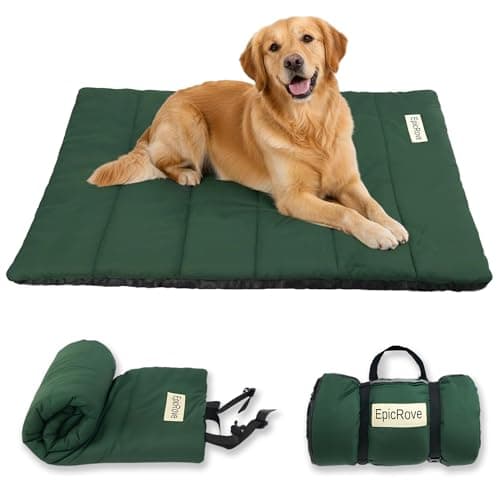 EpicRove Dog Blanket for Travelling Waterproof - Non-Slip Dog Mat 110 x 68 cm, Washable Dog Bed - Outdoor, Travel & Car Boot Comfort Cushion for Dogs & Cats (Green)