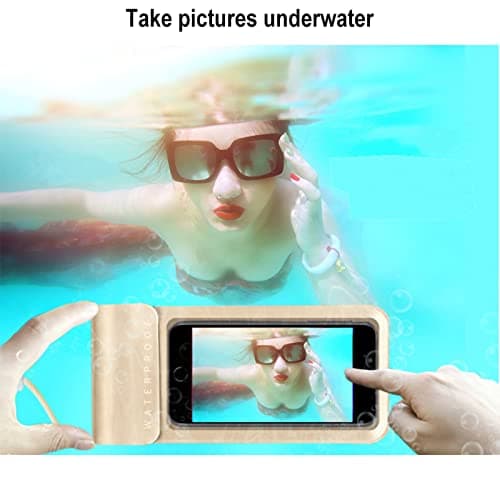 Baikeen Waterproof Phone Pouch,IPX8 Waterproof Phone Case Dry Pouch Bag Holder for iPhone 14 Plus/14 Pro Max/13/12/11 Pro Max/Xs Max to 6.9" for Swimming Kayaking(Gold) — view 6