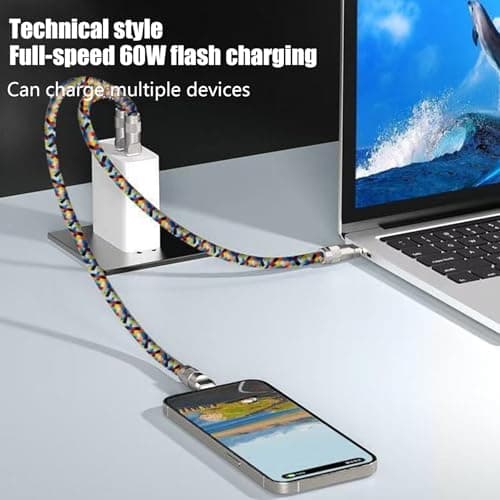 Knowlife Phone Lanyard Anti Theft | Portable Charging Cable,Fast Charger Cable 2-in-1 for Home Travel Tablet Smartwatch, Anti-Theft Smartphone Lanyard — view 2