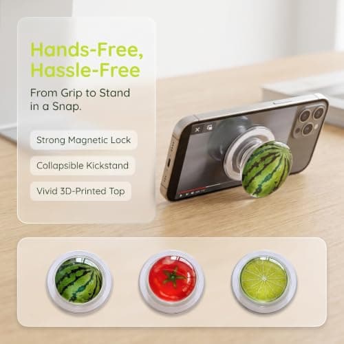 3-Pack Fruit Phone Grip Collapsible Kickstand — view 4