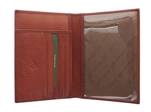 VISCONTI Polo Collection Leather Passport Holder RFID Blocking 2201 Brown — view 5