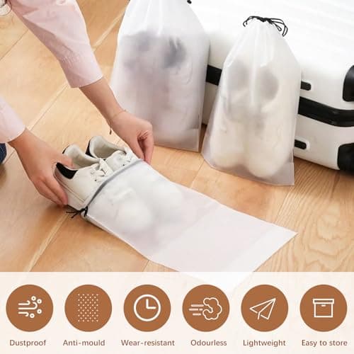 LTMMC 12 PCS Shoe Bags Drawstring Bags,Shoe Storage Bags, Draw String Bags — view 5
