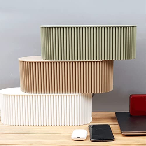 Plastic Cable Management Box, Multifunctional Northern Europe Wire Cable Storage Case Cord Organizer Box Hide Charger Adapter for Home Offices (Khaki) — view 2