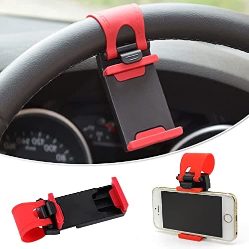 QYNuLi 3 Pcs Universal Mobile Phone Mount - Adjustable Car Cradles for Steering Wheel — view 5