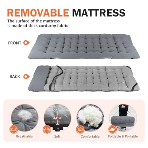 ATORPOK SHOP Camp Beds for Adults, Folding Camping Cot with Cushion — view 3