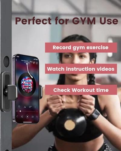 APPS2Car Magnetic Mount for GYM, 360 Adjustable Magnetic Phone golf Mount, Magnet Phone Holder Compatible with 4.7-6.5" Smartphones, Alloy Base and Joint, Black Cradle — view 5