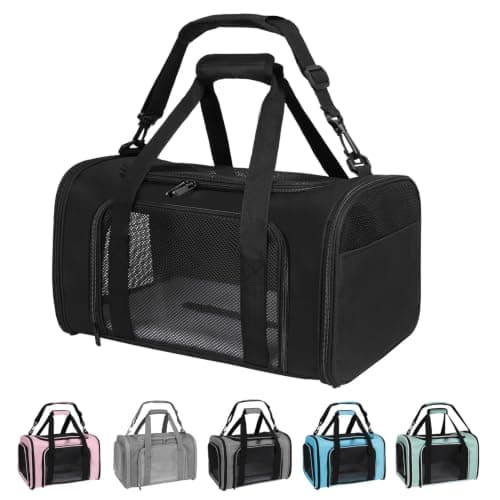 Yipincover Carriers Soft-Sided Pet Carrier for Medium Large Cats Dogs Under 35Lbs,Breathable Mesh Ventilation Design,Airline Approved Cat Carrying Case(X-Large,Black)