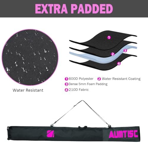 AUMTISC Ski Bag and Boot Bag Combo for 1 Pair of Ski and Boots,Adjustable Length Ski Bag… — view 2