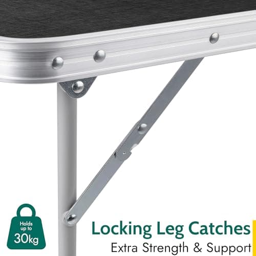 Trail Portable Folding Camping Table, L80cm x W60cm x H67cm — view 5