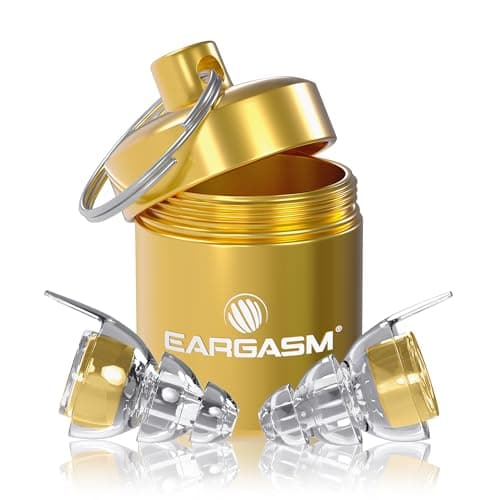 Eargasm High Fidelity Gold Earplugs for Concerts, Festivals, Musicians, DJs, Night-Life, Motorcycle Hearing Protection - Reusable Ear Plugs for High Fidelity Noise Reduction up to 21 dB