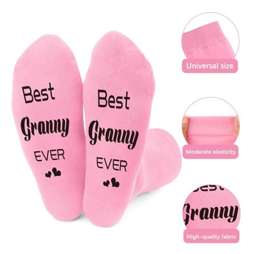 Granny Gifts,Birthday Cozy Special Best Retirement Thoughtful Practical Sentimental International Womens Day Mothers Day Christmas Valentines Personalised Gifts for Granny from Grandchildren Socks — view 5