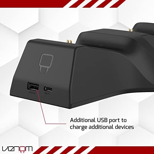 Venom Twin Charging Dock with 2 x Rechargeable Battery Packs - Black (Xbox Series X & S/Xbox One) — view 5