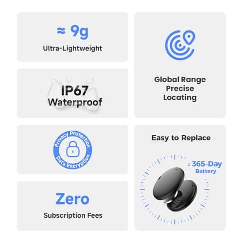 MiLi MiTag Duo Tracker Tag with Keyring for iOS & Android (1 Pack) — view 6