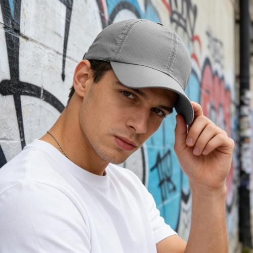 LIMHOO Quick-Dry Mesh Baseball Cap Lightweight Breathable Running Cap — view 2