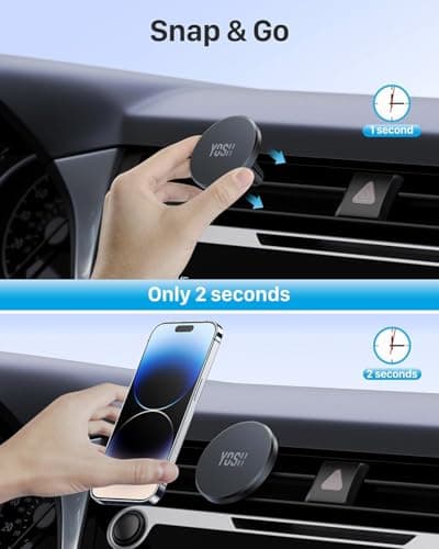 YOSH for MagSafe Car Mount Magnetic Phone Holder Air Vent for iPhone, Pink — view 4