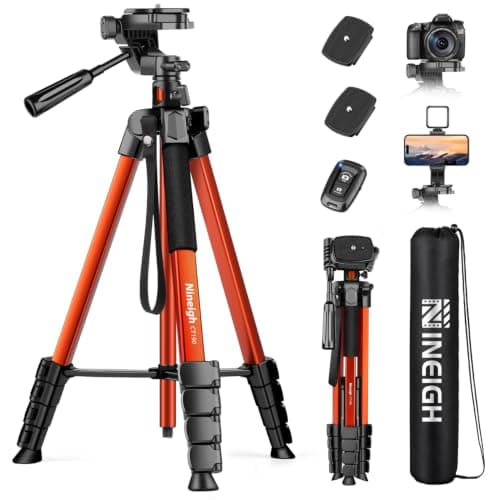 Nineigh Camera Phone Tripod, 75'' Lightweight DSLR Camera Stand