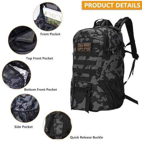VIRAHYEM 30L Military Tactical Backpacks Molle Army Assault Pack — view 3
