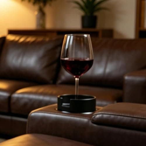 2PCS Universal Sofa Cup Holder Adapter, Expandable Sofa Part,Expandable Insert for Mugs & Wine Glasses, Spill-Free Drink Storage for Sofas Recliner Couch Armrest,Home Decor (Black,3.15" x 3.62") — view 3