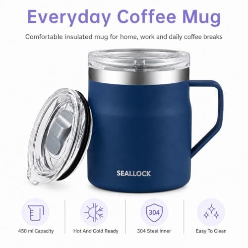 Insulated Coffee Mug & Stainless Steel Tumbler -Travel Mug with Lid — view 5