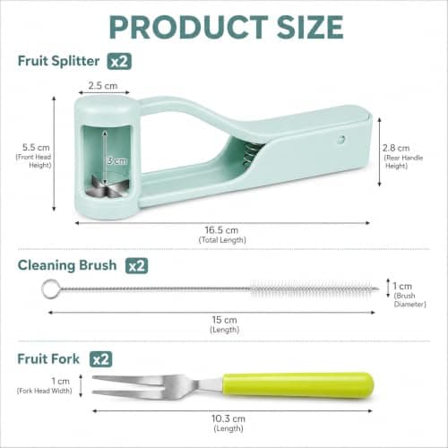 2Pcs Grape Cutter for Toddlers, Grape Slicer, Stainless Steel — view 6