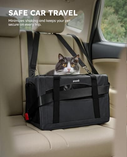 pecute Cat Carrier with Scientific Hidden Partition, Dark Grey — view 3