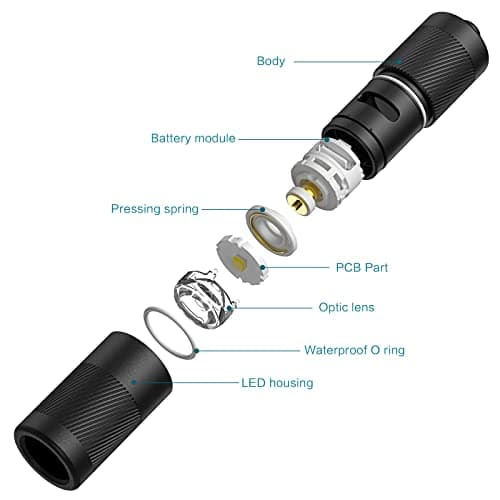 OLIGHT i1R 2 Pro EDC Keychain Torch LED Flashlight, Black — view 6