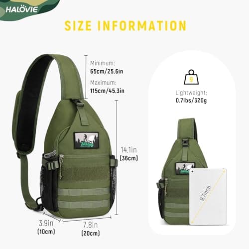 HALOVIE Sling Bags for Men, Anti Theft Crossbody Bag — view 6