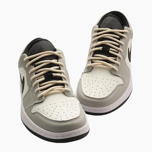 Gendewiner 1 Pair Cream White 120 cm Long Round Boots Shoelace Hiking Boots Shoe Laces Replacements for School Football Trainer Laces — view 3