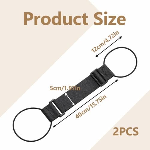2 Pcs Luggage Straps, Elastic Fastening Belt, Adjustable Suitcase Straps — view 2