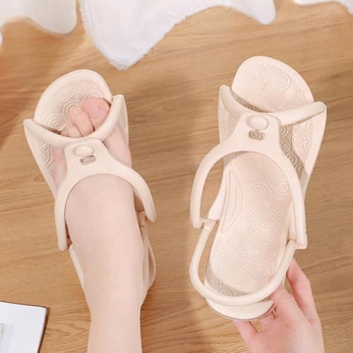 Dianzan Travel Slippers Shower Foldable Shoes Womens Foldable Flip Flops Portable Thong Slippers Travel Sandals Non-slip Hotel Slippers — view 6