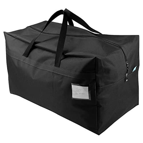 iwill CREATE PRO 70*42*35cm Waterproof Over-sized Christmas, Festival Decorations Organizer Storage Bag, Travel Duffel Bag, Back to School Carry Bag, Washable, Black