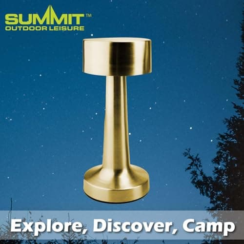 VFM e-Store - Touch Lamp Rechargeable 3 Light Settings - Camping, Travel Holiday Accessories for Summer - 10cm X 21cm Brushed Gold X 1 — view 3
