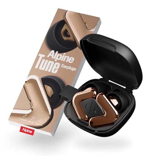 Alpine Tune Concert Ear Plugs Hi-Fi | Comes with 4 Tip Sizes 19dB Rose Gold