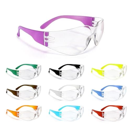 BIRDDIE 10-Pack Safety Glasses, Anti-Fog Goggles Clear Bulk Safety Eyewear