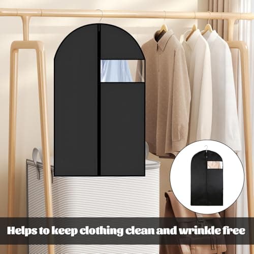 2 Pack Suit Covers for Men with Zipper,Suit Bags for Men,60 * 100 cm Foldable and Dustproof Suits Carriers for Man,Easy to Store,Reusable Clothes covers,Suitable for Coats,Jackets,Pullovers — view 6