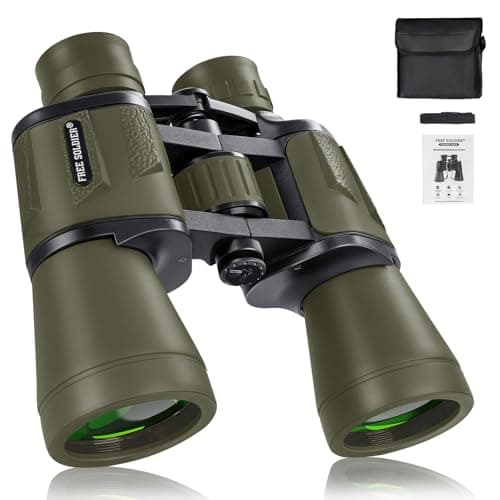 20x50 Hunting Binoculars for Adults - 28mm Large Eyepiece Professional Waterproof Binoculars for Bird Watching Hiking Concert Travel with BAK4 Prism FMC Lens, Green