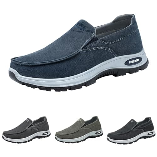 Barefoot Shoes Men's Outdoor Hiking Casual Shoes Casual Slip-On Shoes, blue — view 2