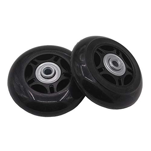 Leen4You Luggage Suitcase Replacement Wheels with Screws Axles Repair Tool for Luggage Suitcase Trolley,Skate Replacement Wheels Black (Pack of 2) (70mm x 24mm x 6mm) — view 4