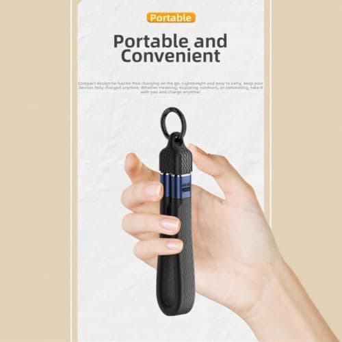 Compact USB C Charging Cable for Travel Portable(Yellow) — view 3