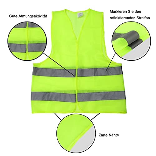 Car Emergency Kit, Warning Triangles for Cars, Roadside Assistance Tool Kit Car Breakdown Tool Set with Warning Triangle Visibility Vest First Aid Kit Safety Hammer for European France Driving Travel — view 3