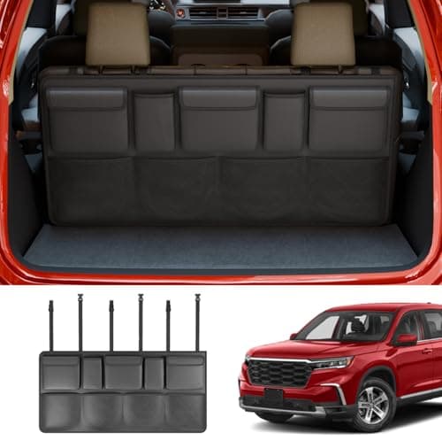 Maxzina Car Trunk Organizer Compatible with 2023-2025 Pilot Backseat Hanging Organizer Collapsible Oxford Cloth Car Storage Bag with 9 Pockets for 2024 Pilot Accessories