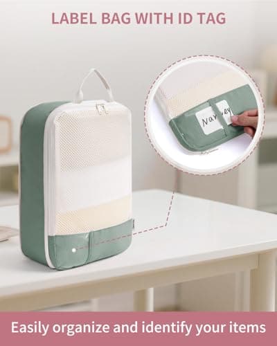 Narwey 6 Set Compression Packing Cubes for Suitcases, Travel Packing Bags — view 6