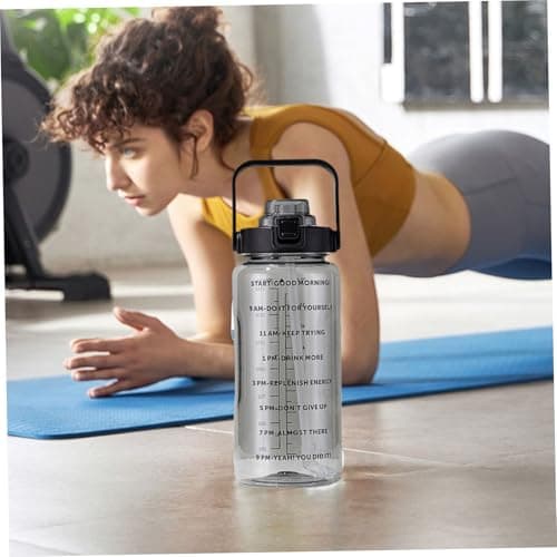 NASSMOSSE 2L Water Bottle, Large Capacity Sport Water Bottle with Scale & Handle, Leakproof PC Drinking Cups for Fitness, Camping, Hiking, Running and Travel — view 4