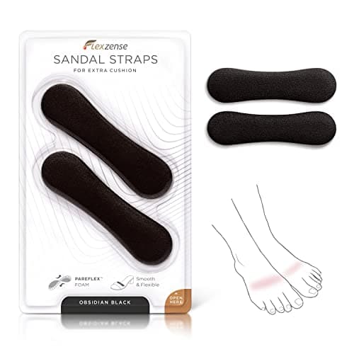 FLEXZENSE Sandal Straps | Comfort and Guard Against Any Tough Straps | 1 Pair (Obsidian Black)