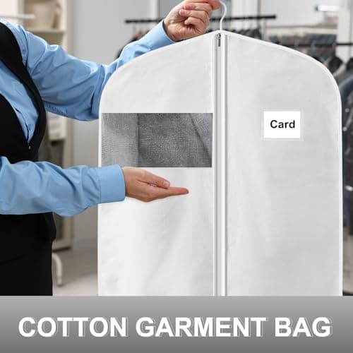 Ribbonlic 1 Pcs 40 Inch Organic Cotton Garment Bag Breathable — view 5