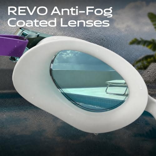 WATER TIME Adult Swimming Goggles with Wipe Anti-fog Leak-Proof, Purple — view 5