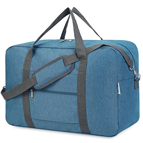 Large Cabin Bag 56x45x25, Weekend Overnight Bag for Women, Holdall Hospital Bag for Women, Travel Duffel Bag Carry on Luggage for Men 40L (Navy Blue)