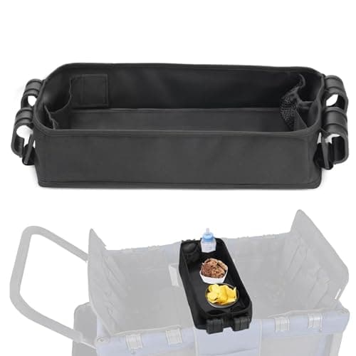 Jvjggag Stroller Tray - Snack Tray Cup Holder | Car Seat Organizer Quick Release Adapter Non Slip for Shopping Parks Road Trips Wheelchair Golf Cart Nursing Homes