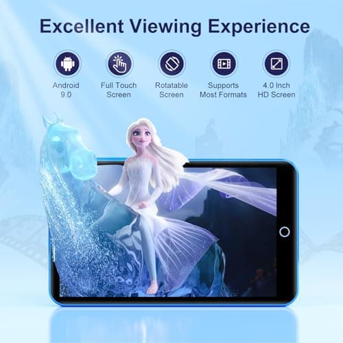 Fanvace Android MP3 Players with Bluetooth WiFi, MP3 & MP4 Players with 4" Touchscreen and Speaker, Spotify MP3 Music Player with Audible, Amazon Music, Parental Controls, Play Store (16GB, Blue) — view 4
